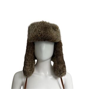 Rabbit Full Fur Russian Style Hat by Crown Cap